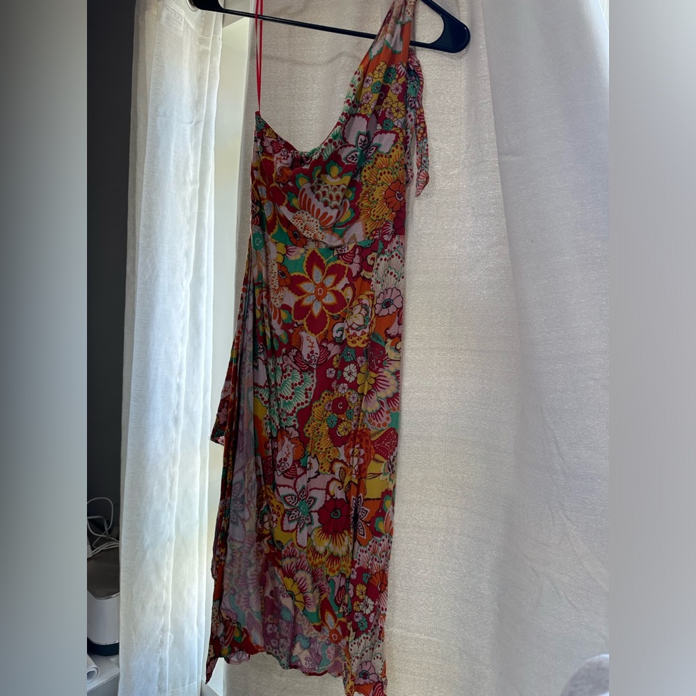 One shoulder wrap dress, never worn (S)